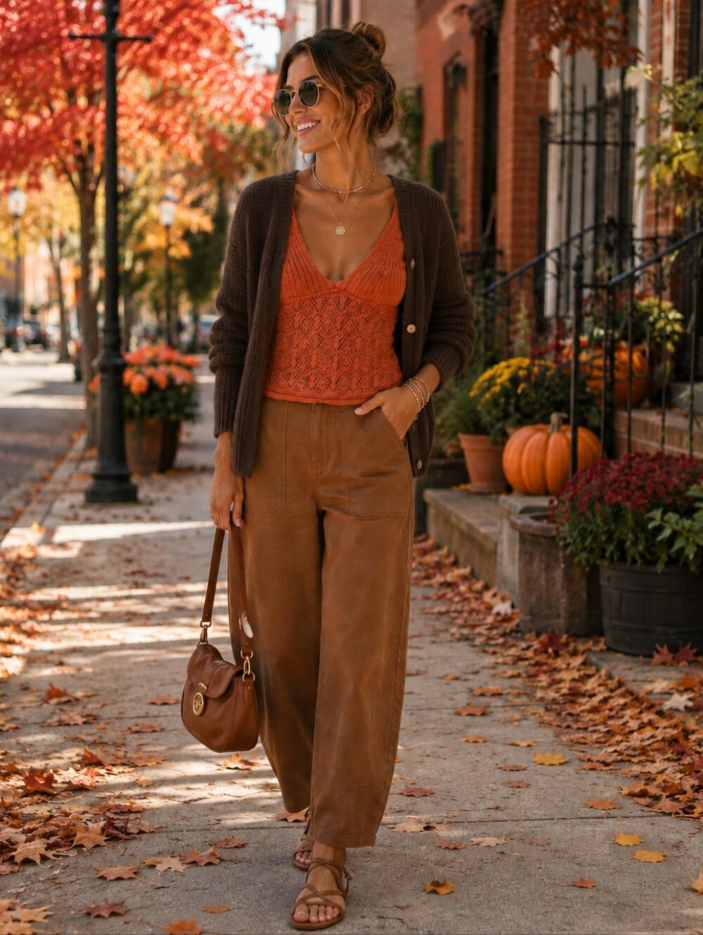 Forever 21 Brick Orange Crochet Knit Bralette